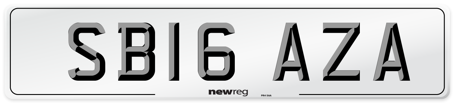 SB16 AZA Number Plate from New Reg